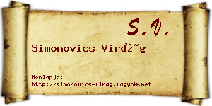 Simonovics Virág névjegykártya